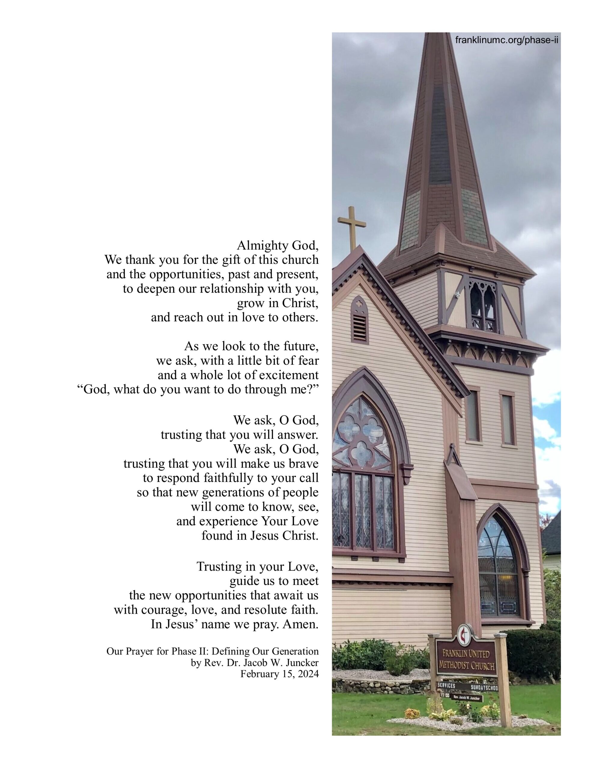 POSTER – PRAYER – Franklin United Methodist Church